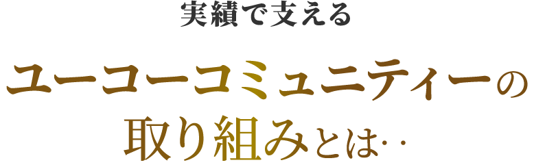 実績で支える